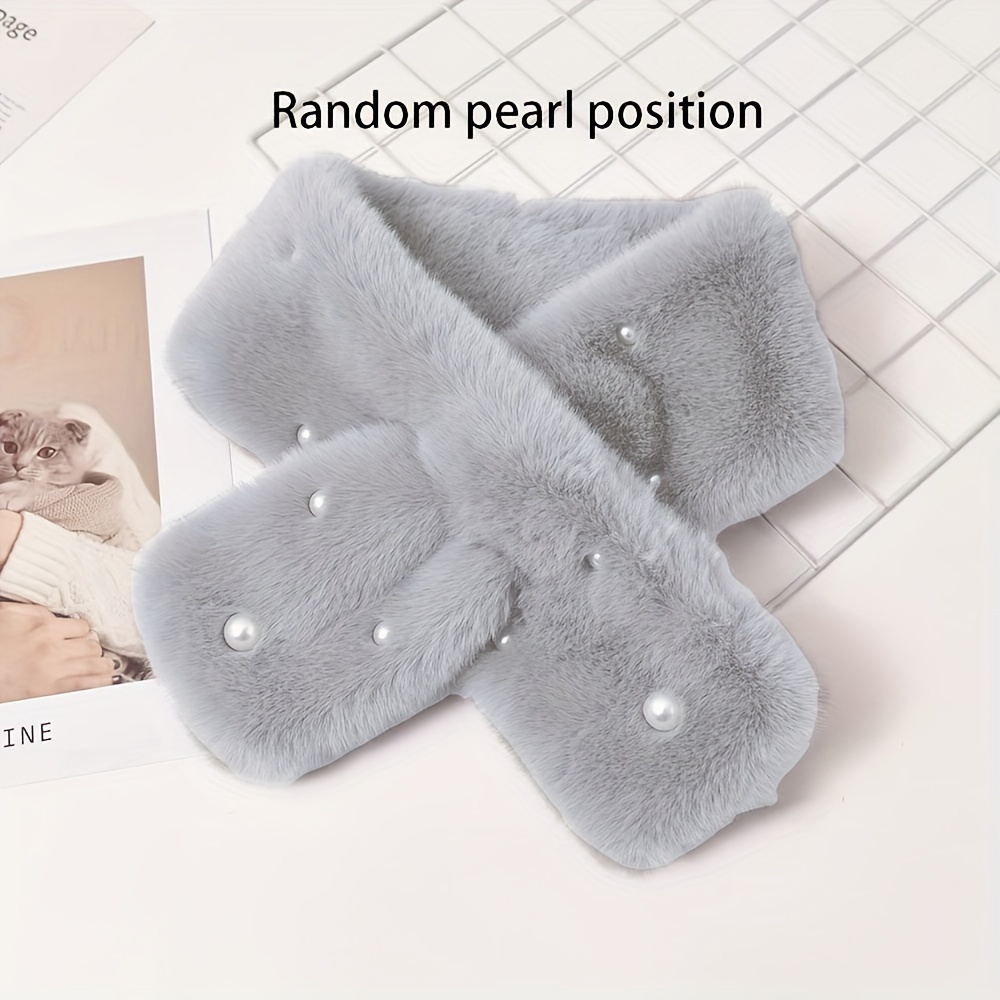 Image of Winter Plush Scarf, Thickened Warm Neck Wrap Shawl