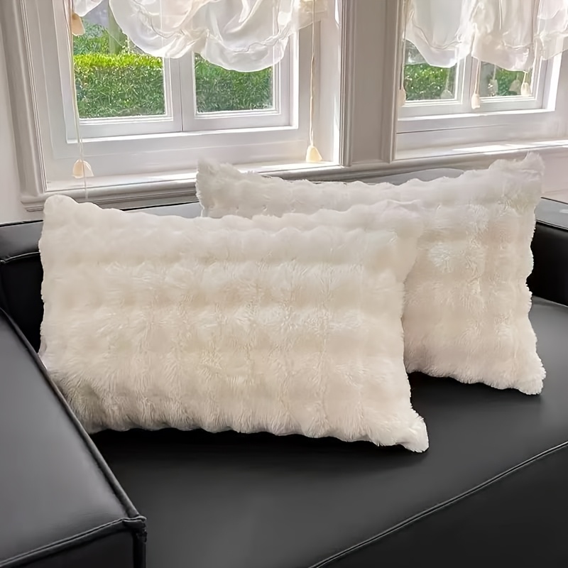 TEMU 2pcs Taies d'oreiller anti-poussière et housses de coussin de corps pour la décoration de lit, lavables en machine, pas de de cheveux, pas de