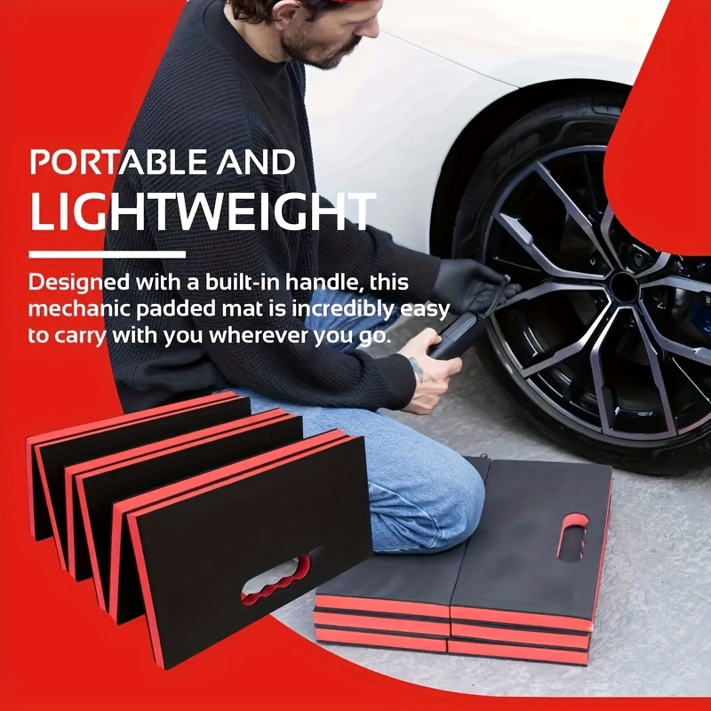 1/2pcs EVA Car Repair Work Mat - Foldable, Lightweight, Insulated, High Quality, Multi-purpose Mat, Suitable for Outdoor Repairs, Camping, Hiking - 1145mm X 400mm X 30mm, Portable Ergonomic Design, Durable EVA Material Mat, Multi-functional.