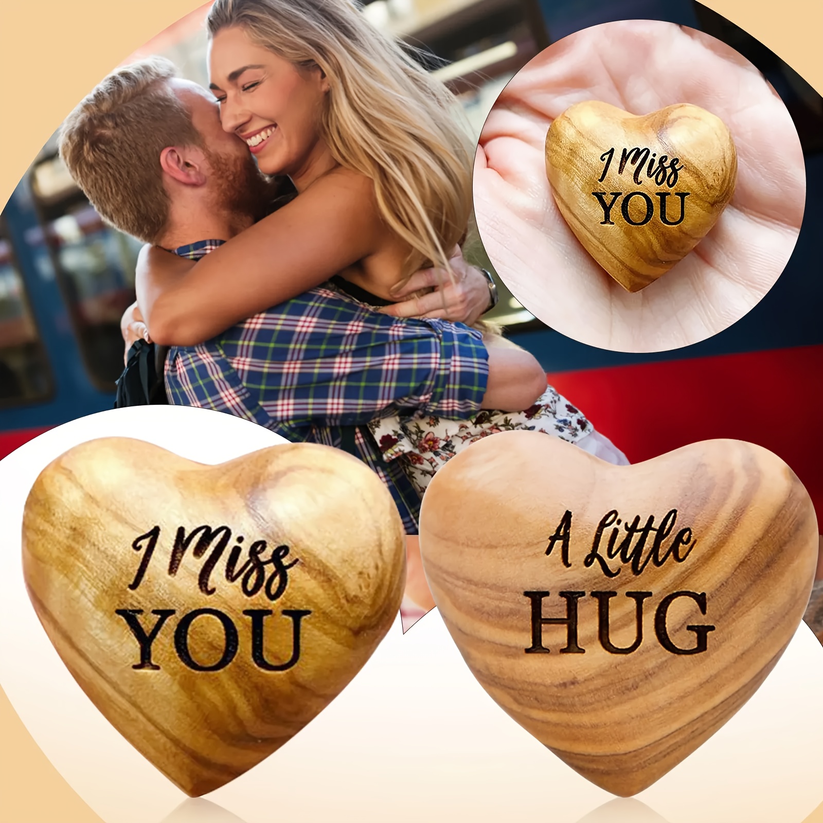 

Classic Wooden Heart , Engraved Friendship Gift, Keepsake For Christmas And Valentine's Day - No Feathers, Electricity-free