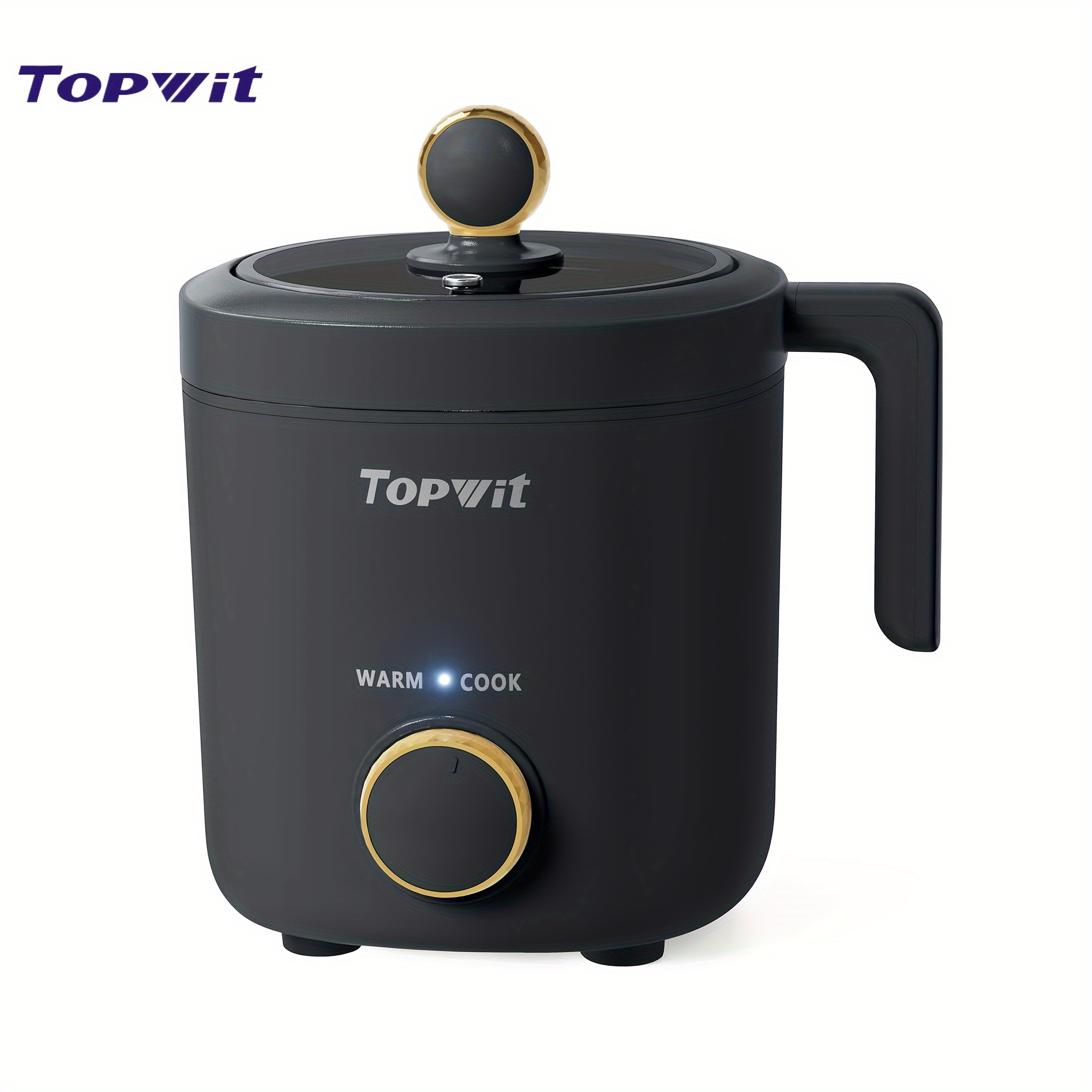 TEMU Topwit Rice Cooker Small, 2-cups , 1.2l Mini Rice Cooker With Coating, Bpa Free, Portable Rice Maker With & Function.