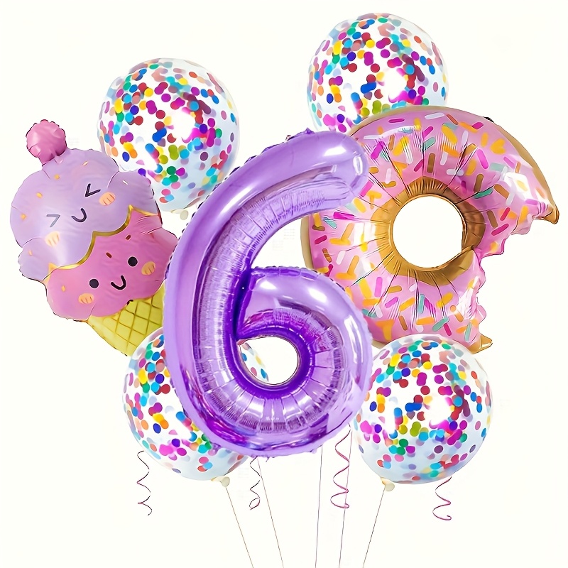 Candy Aluminum Balloon Set Ice Cream 32-inch Birthday Party Decoration, The Perfect Decoration For A Girl's Birthday Party, Dessert Parties, Summer Parties, And Shiny Parties