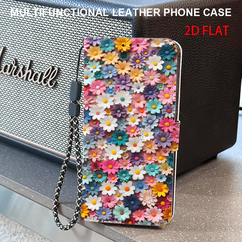 TEMU Phone Case - 2d Flat Full-screen Small Floral Pattern Phone Case Wallet Phone Shell, Suitable For Galaxy A32/a32 5g, A33/a34/a35/a36/a42 5g,