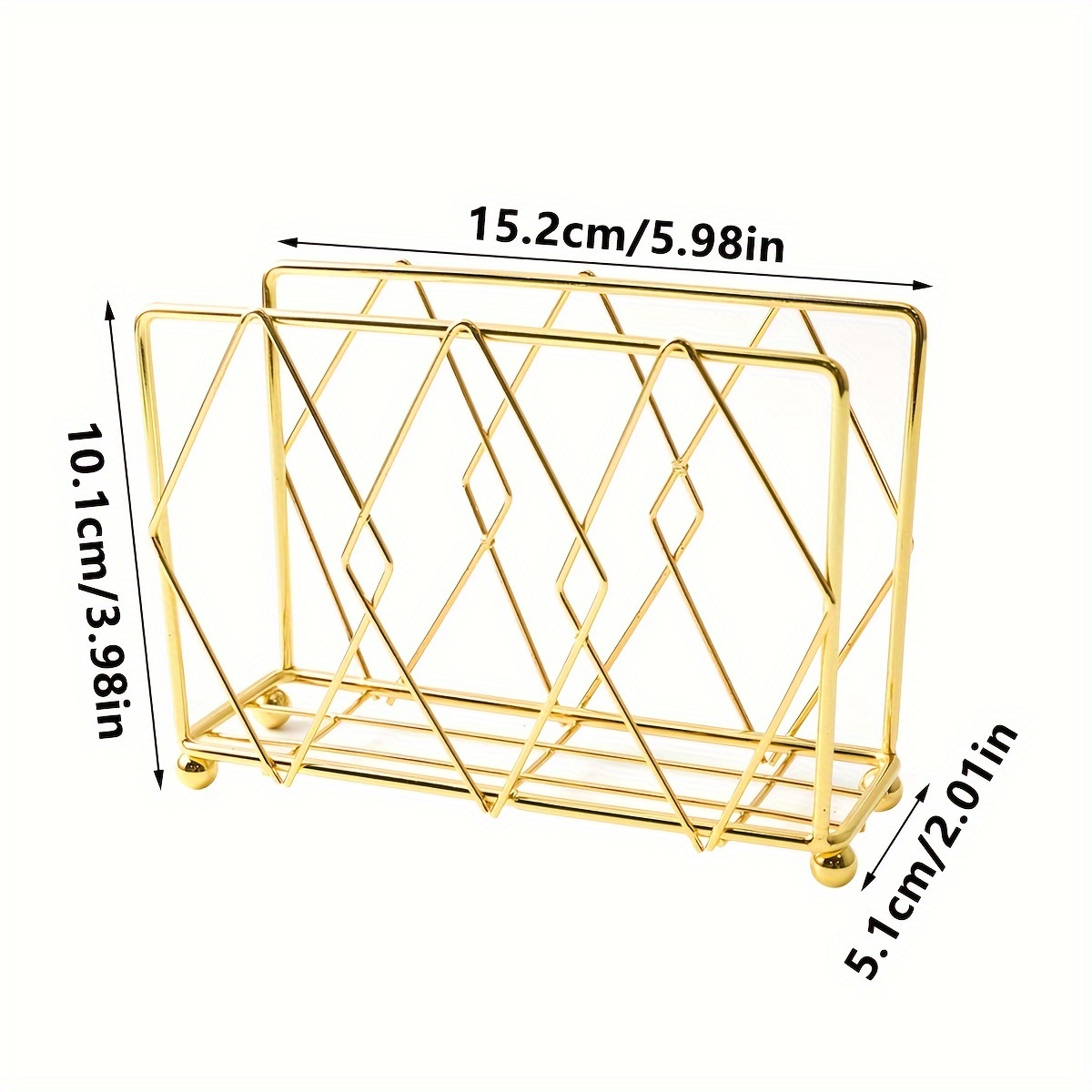 1pc Of Diamond-shaped Hollow Tissue Holder, A Vertical Tissue Rack For Restaurants, Hotels, And Cafes, A Creative Desktop Tissue Stand Decoration