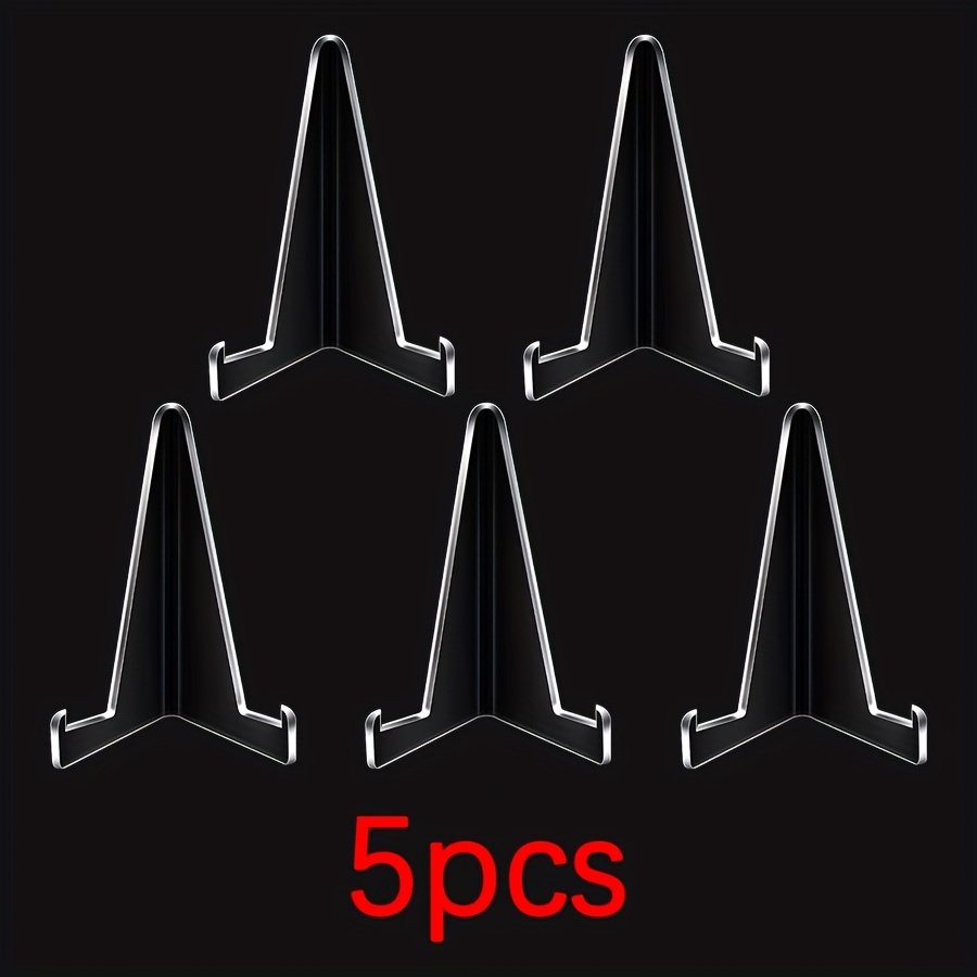 5pcs Of Acrylic Display Racks, Plastic Shelves For Home And Office Card Display