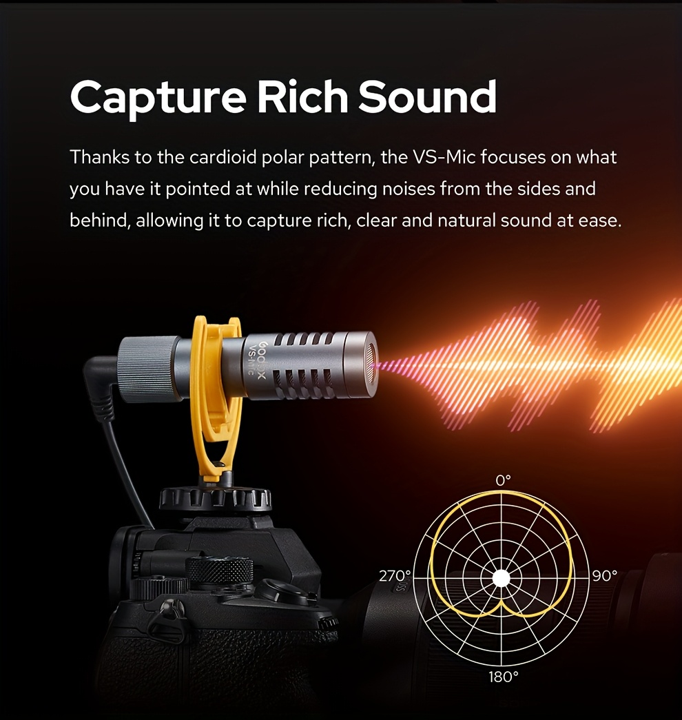   vs-mic microfono a pistola   con jack da 3,5 mm per iphone, smartphone   e fotocamere   digitali, progettato per la registrazione video Dettagli dell'articolo 6