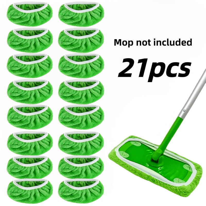 TEMU 11/21pcs Reusable Microfiber Mop Pad Replacements, . 26cm X 11cm/10.24in X 4.33in Mop Pad Size, Washable And Absorbent, Dry And Wet Durable And