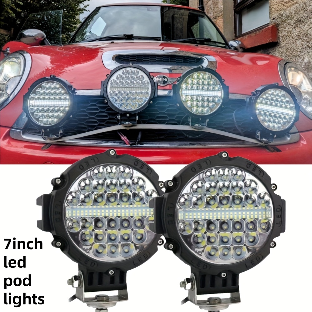7 inch round led offroad lights led light pods led work