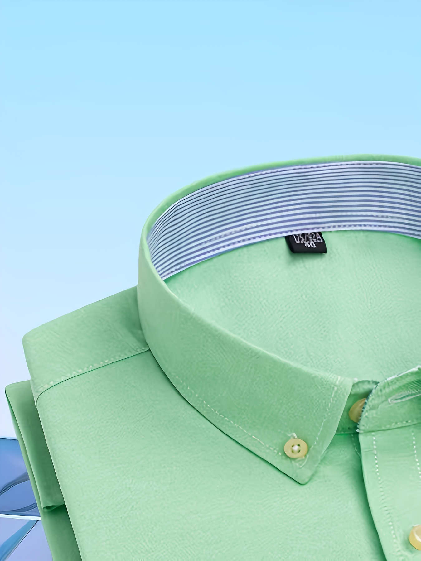 قميص رجالي عصري كاجوال بأكمام طويلة من قماش أكسفورد | مطرز، بأزرار، مناسب للعطلات وعصرية، متوفر بألوان متعددة