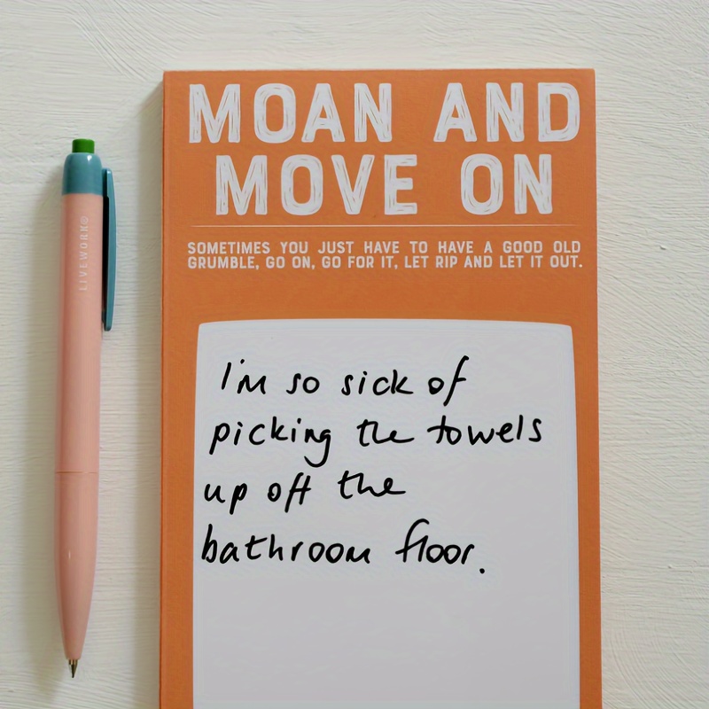 

Funny "moan And " Journal - Humorous Self-care Stationery With Sarcastic Reminders - Perfect Birthday Or Joke Gift & Dad - Orange Cover, Paper Material