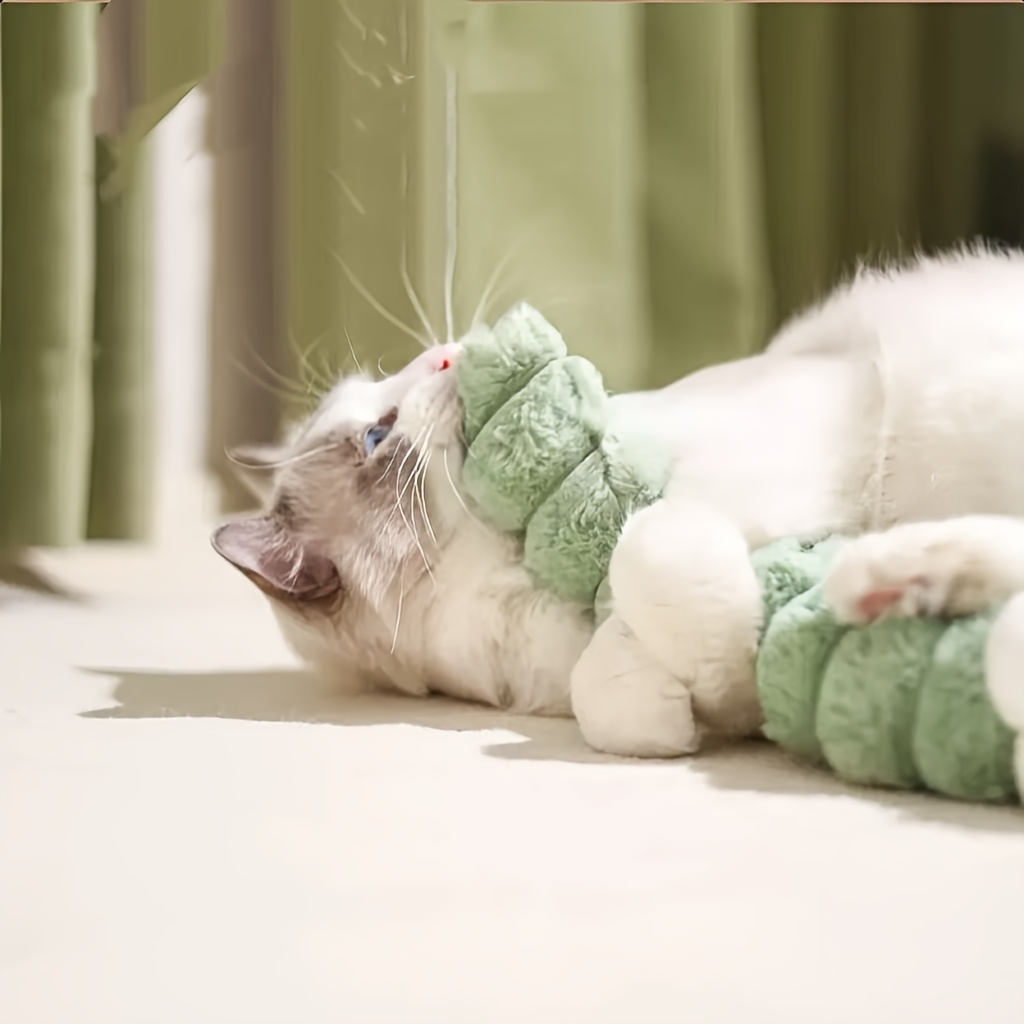 1pc   pink   caterpillar cat toy teasing molar bite soothing sleeping   supplies without battery Product details 2