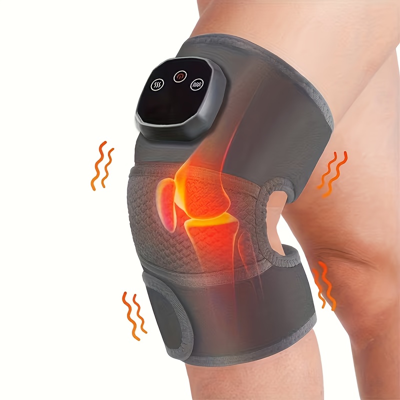 A Warming Knee Cushion, A Knee Support With Heat And Massage Features, A Knee Massager That Offers Heat And Vibration, And A Cozy Massage Knee Aid