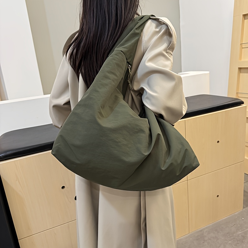TEMU Large Capacity Japanese Korean Hong Kong Style Underarm Bag Vintage Bag, Fashion Nylon Cloth Shoulder Bag Retro Handbag Women', Versatile Casual