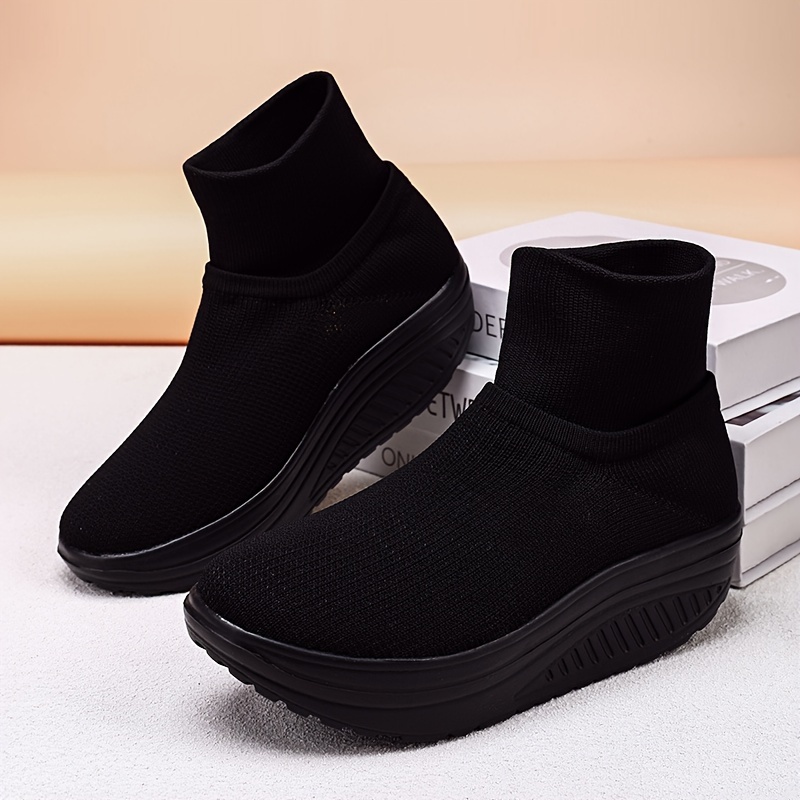 Women'S Slip-On Walking Shoes with Arch Support Lightweight Breathable  Mesh Work Shoes, Cushioned EVA Sole *-Heel for Classic Rocking