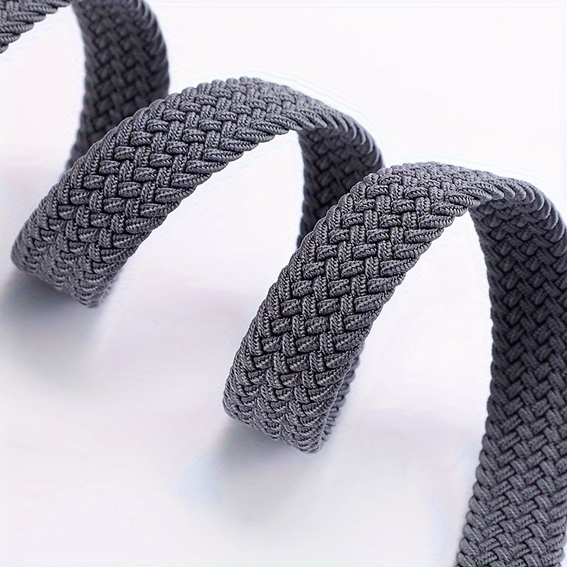 Square Pin Buckle Woven Belt Casual Stylish Braided Belts
