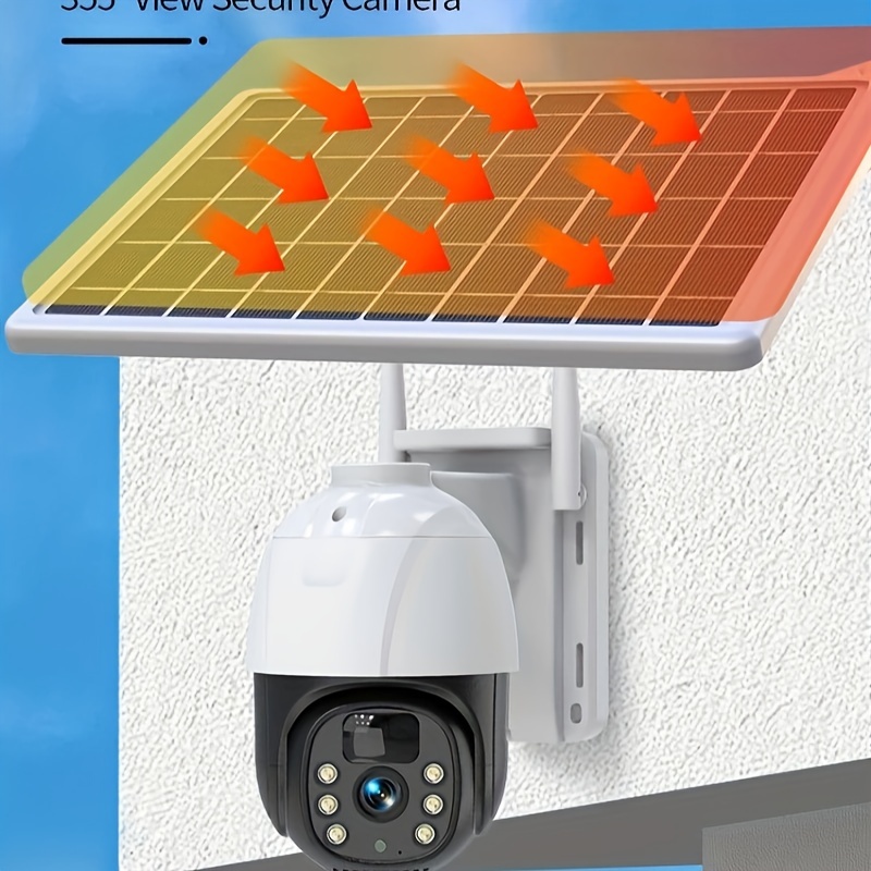 

4mp Solar Security Camera Wireless Outdoor, 2.5k Solar/battery Powered Camera For Home Security, Pan/tilt 2.4ghz Wifi Camera With Pir, 2-way Audio, Cloud/sd, Color Night Vision