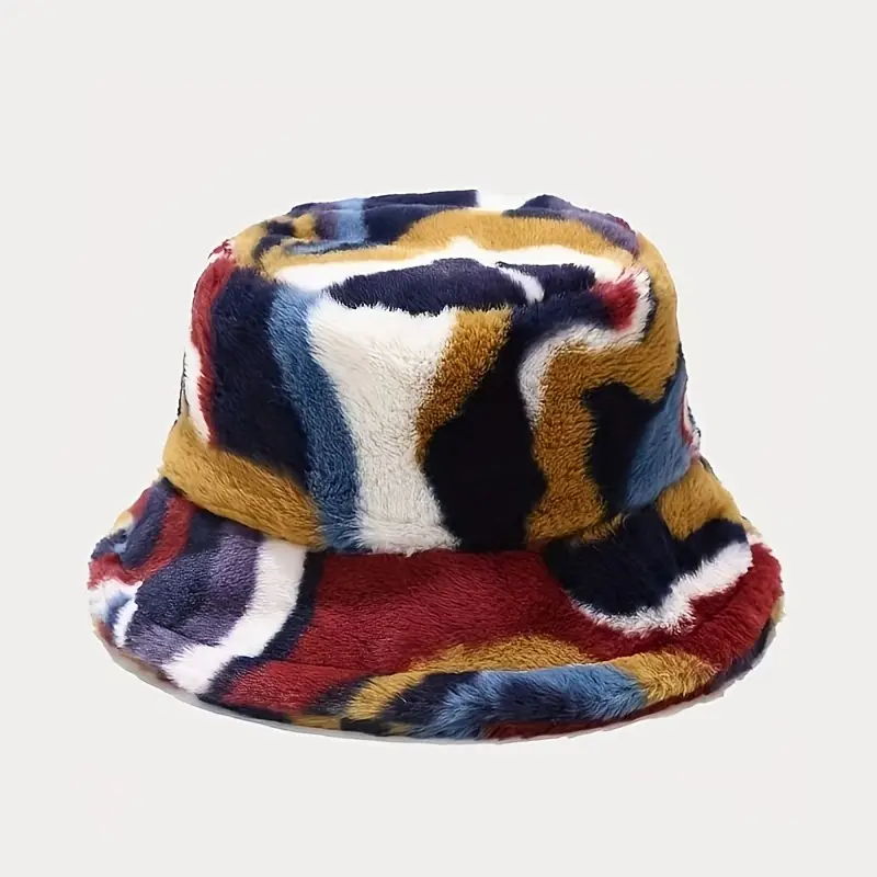 1pc womens plush bucket hat with ear flaps stylish letter print adjustable strap warm winter hat for outdoor activities gift christmas hat Product details 6