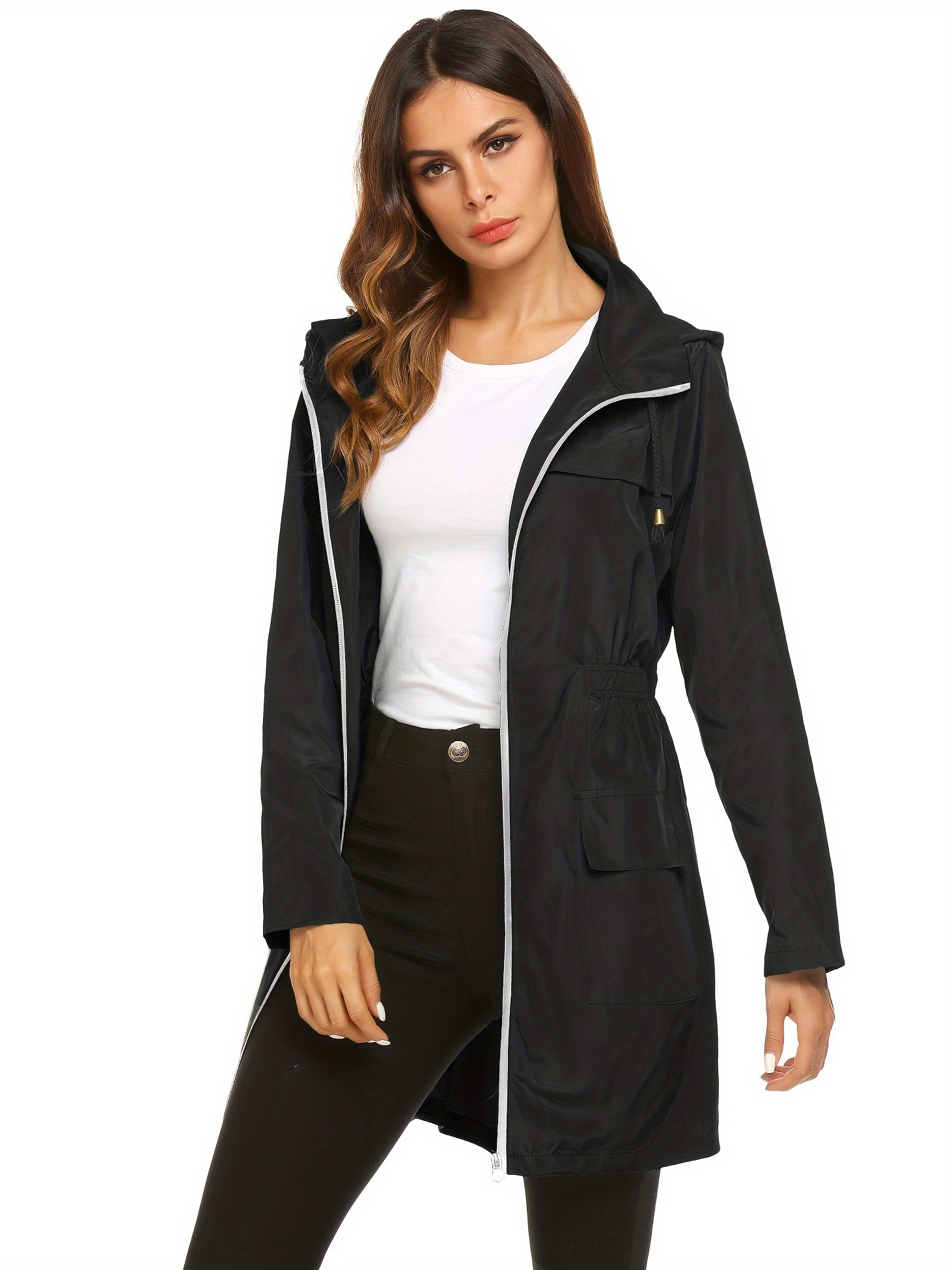 womens high quality lightweight weather full length rain - Temu