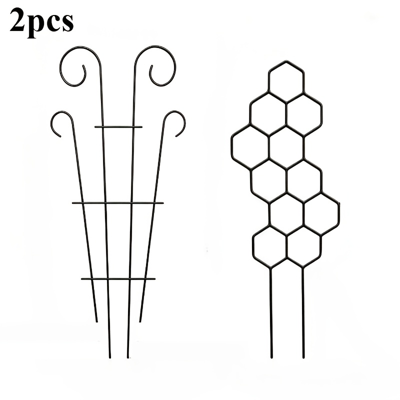 TEMU 2pcs, Brand New Combination, Designed As A Honeycomb Climbing Plant Support Frame. Wave Climbing Vine Bracket, Made Of Rust-proof Plastic Rod,