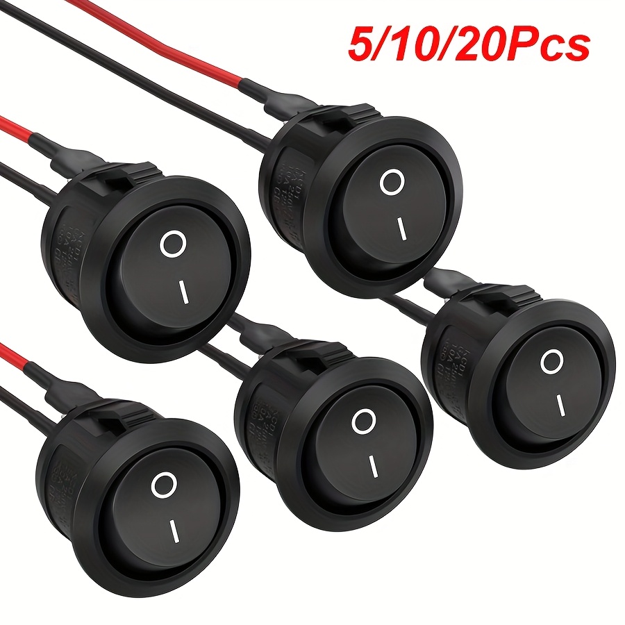 Mini Inverter CableMarkt - Interruttore A Bilanciere Momentaneo DPST A 4 Pin 250 V CA Con Alloggiamento In Materiale Termoplastico Nero 76793903 Interruttore Bipolare Da Pannello