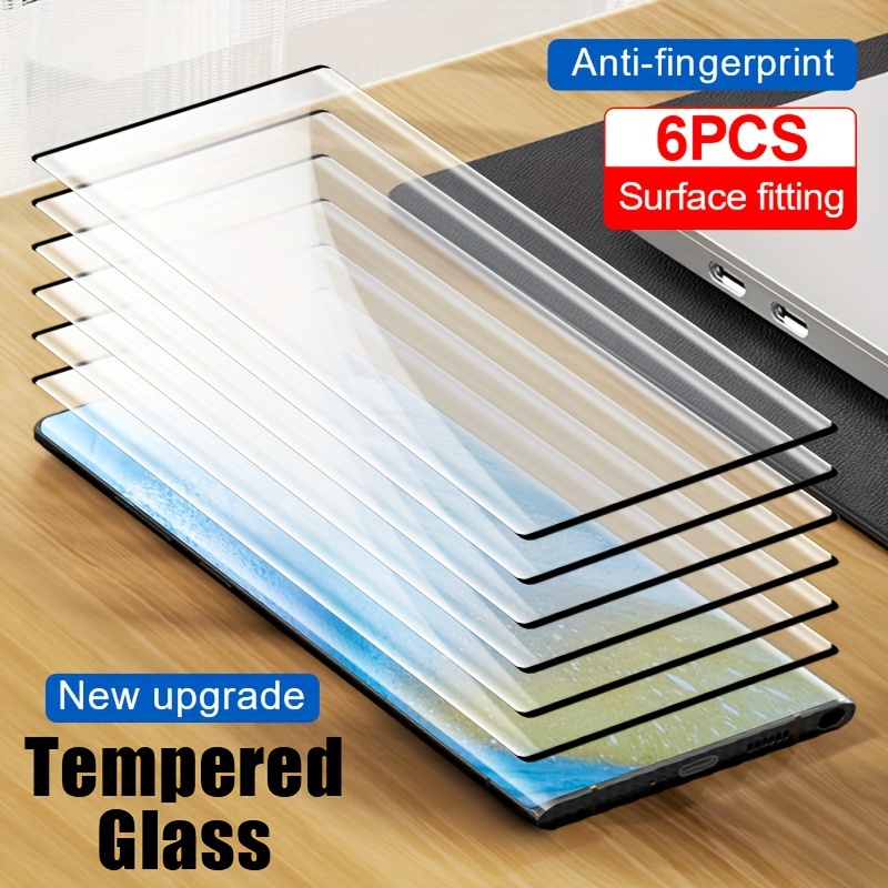 

6-pack Tempered Glass Screen Protectors S24 Ultra/s24/s24+/s23 Ultra - Full Coverage, Anti-fingerprint, High- Surface, Curved Fit, Design