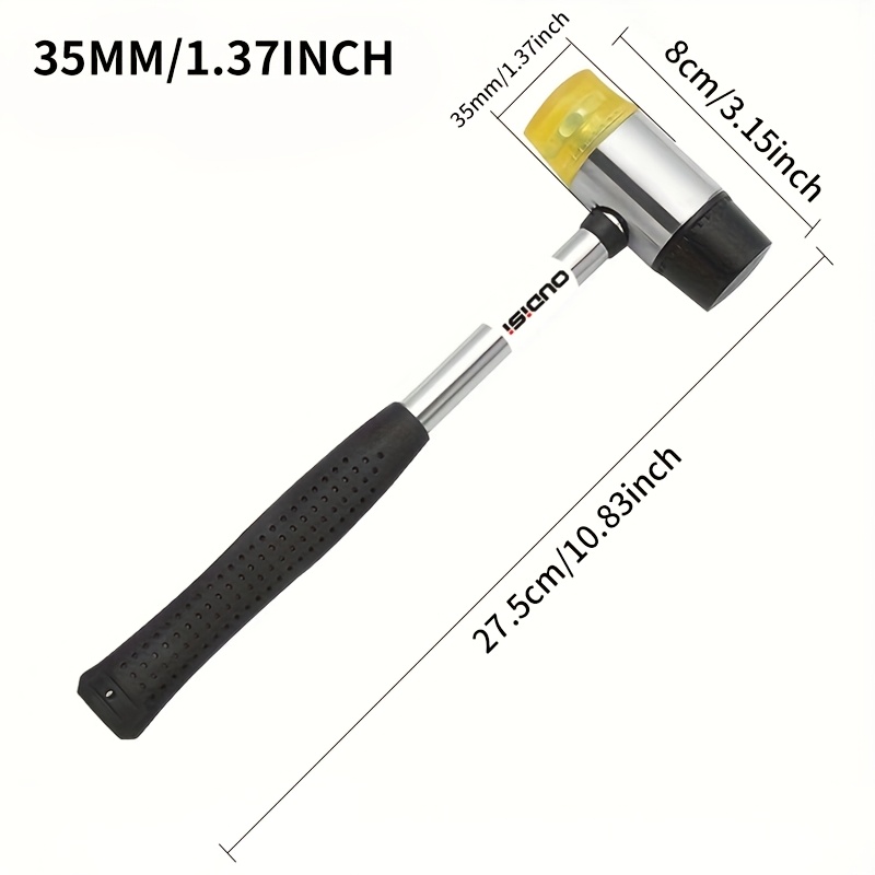 TEMU Install Hammer Rubber Hammer, Removable Insulation Hammer, Floor Tile Tool Wood Fixing Hammer, Install Hammer Hammer Hammer Doors And Windows