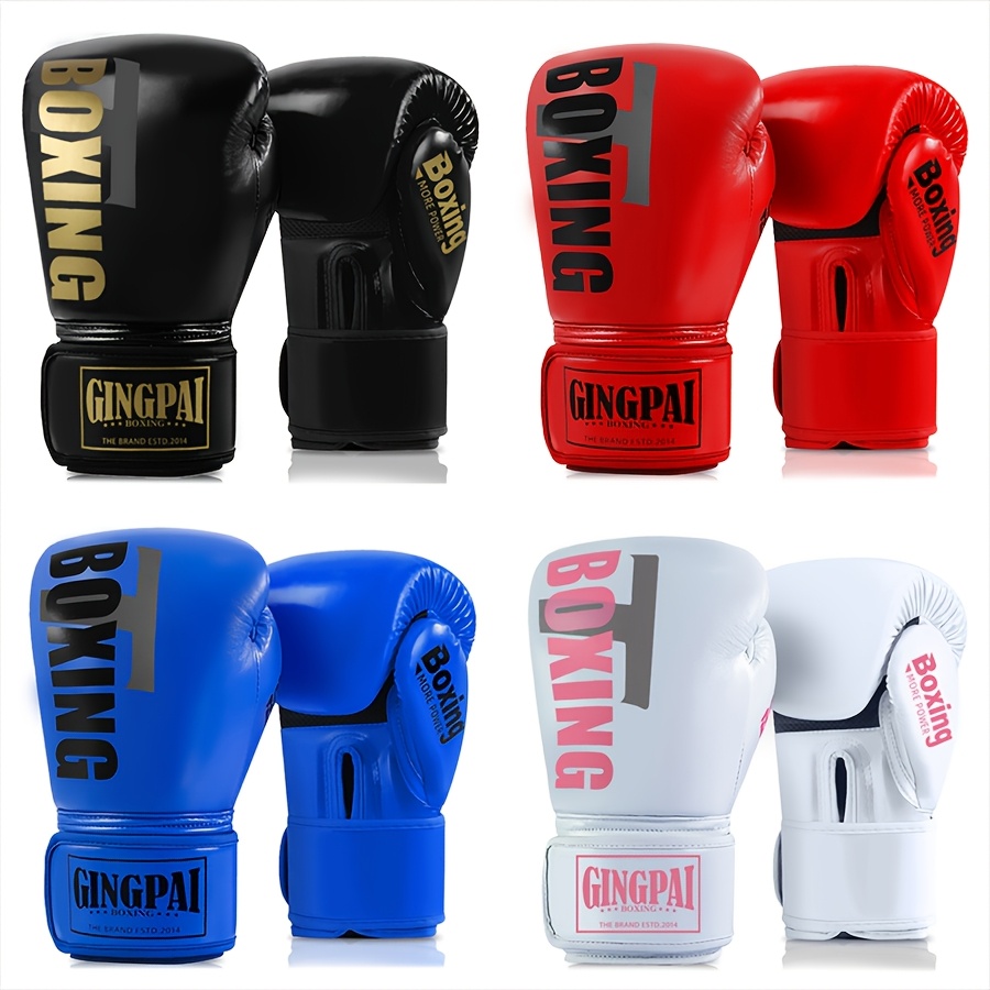 a pair of pu boxing gloves with breathable palm