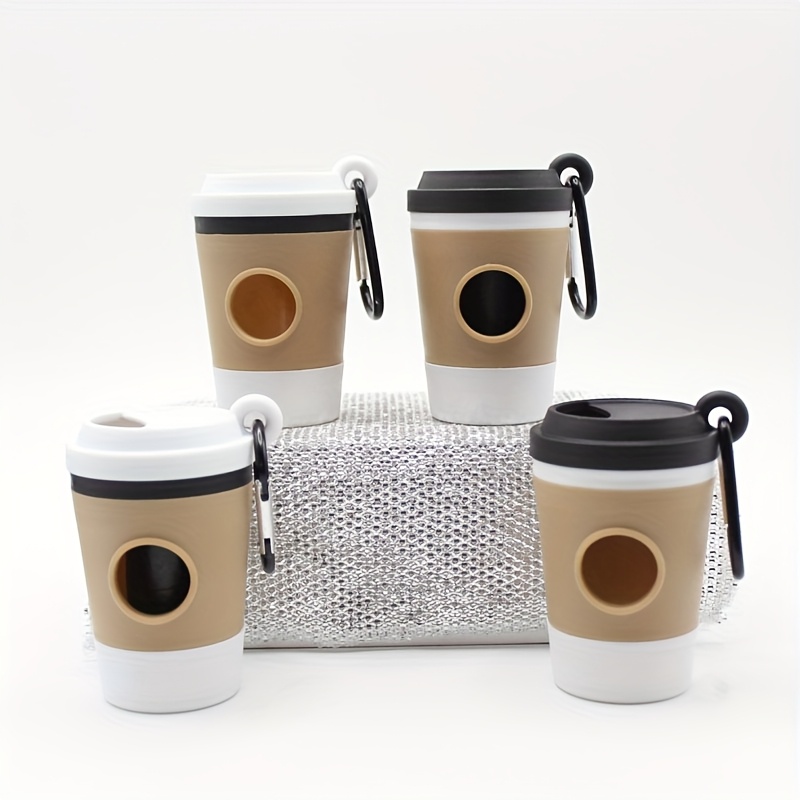 portable coffee cup dog waste dispenser holder   bag dispensing system hygienic   operation for on the go picking up after puppies ideal for walking   use compact hygienic pet   device Product details 6