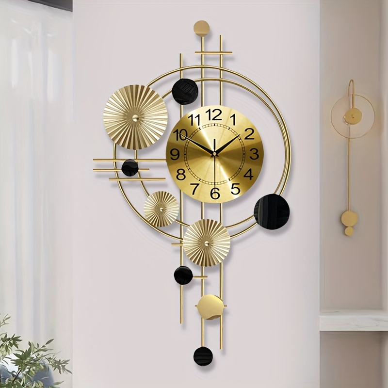 Modern Nordic Wall Clock, Silent Non-Ticking Minimalist Design