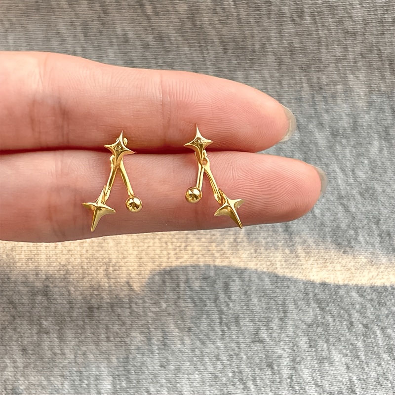 Double Wear Star Earrings, Minimalist Design