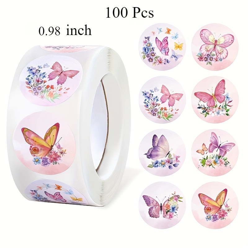 TEMU 100 Adesivi di Compleanno a Tema , Etichette Sigillo con Fiori Brillanti, Adesivi per Confezioni Regalo, Decorazioni di Cancelleria per Buste,