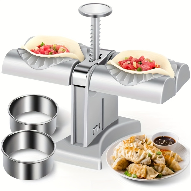TEMU Dumpling Maker, Kitchen Dumpling Maker, Manual Pasta Maker, Double Dumpling Maker, Dumpling Maker Mold, Adjustable And Easy To Operate Rapid