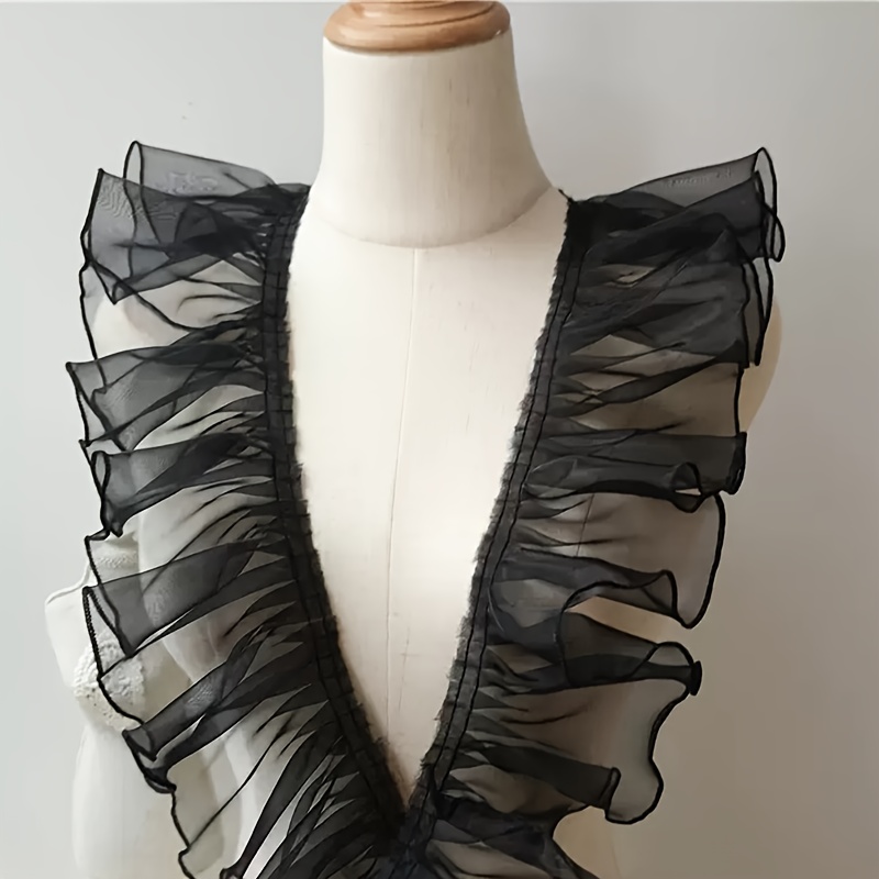 Image of 10 Cm Wide Multicolor Tulle Organza Skirt Hem Clothing Bag Transformation Lace Additions