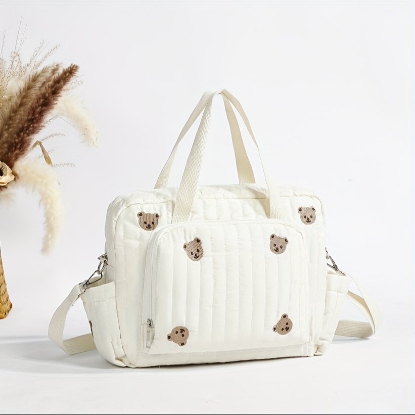 Portable Large Capacity Parent Bag, Detachable And Adjustable Shoulder Bag For Short Trips, Gym Bag With Luggage Strap