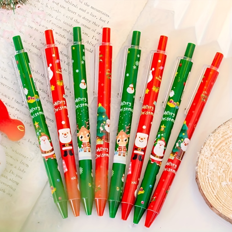 

6- Christmas Gel Pens - Non-toxic Plastic, , For School & , Writing Supplies For Christmas Favors &