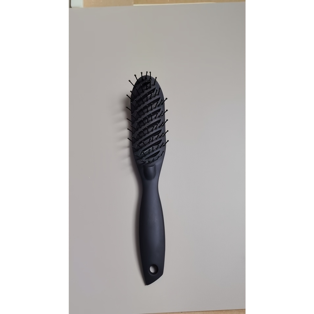 TEMU Black Detangling Hair Brush | Anti-static Massage Scalp Comb | Hair Styling Brush For Women | Portable Hair Care Brush For Curly Straight Long