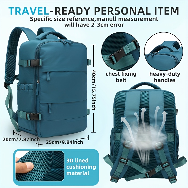Maleta de viaje con mochila de compresión al vacío mejorada y bomba de aire, bolso de viaje de gran capacidad aprobado para avión 40x25x20 cm, mochila multifuncional de doble hombro, incluye funda de compresión al vacío con bomba, herramienta de almacenamiento que ahorra 50% de espacio, juego de bolsas de vacío con capacidad expandida, ideal para viajes familiares