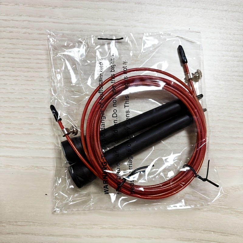 TEMU Adjustable Jump Rope For Speed Skipping Black