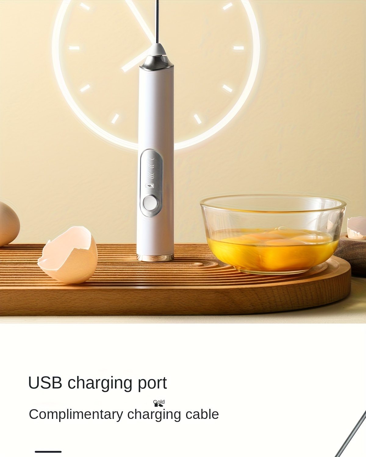 popular   portable electric milk frother with usb charging automatic coffee maker rechargeable lithium battery 1200mah milk frother rechargeable details 4