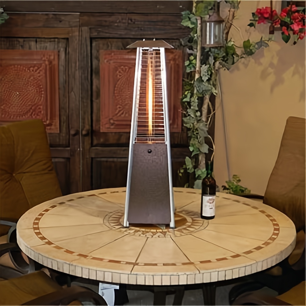 stainless steel outdoor tower gas heater with high temperature resistant combustion net   patio garden backyard details 1