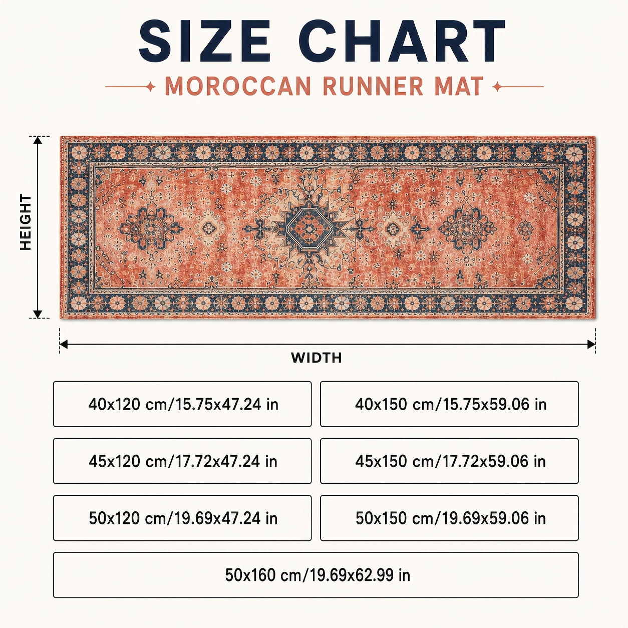 TEMU Pink Indigo Bohemian Style Moroccan Long Runner Mat, Modern Easy Entrance Hallway Non-slip Mat, Kitchen Bathroom Absorbent Long Runner Floor Mat