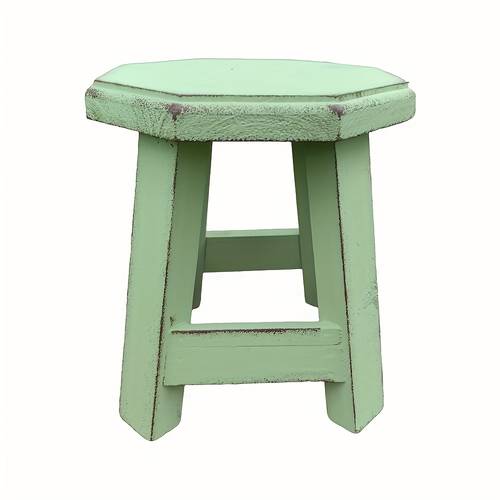 solid wood material four colors vintage style hexagonal seat low stool garden plant stand stool decorative gardening stool plant stand flower holder garden home gardening ornament