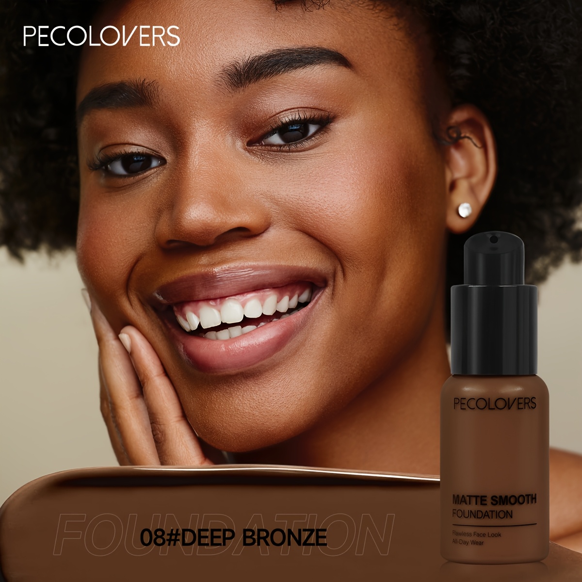 Moisturizing Cream Waterproof Long-lasting Oil Control Full Coverage Pores Dark Circles Face Base Wheat Tone Liquid Foundation