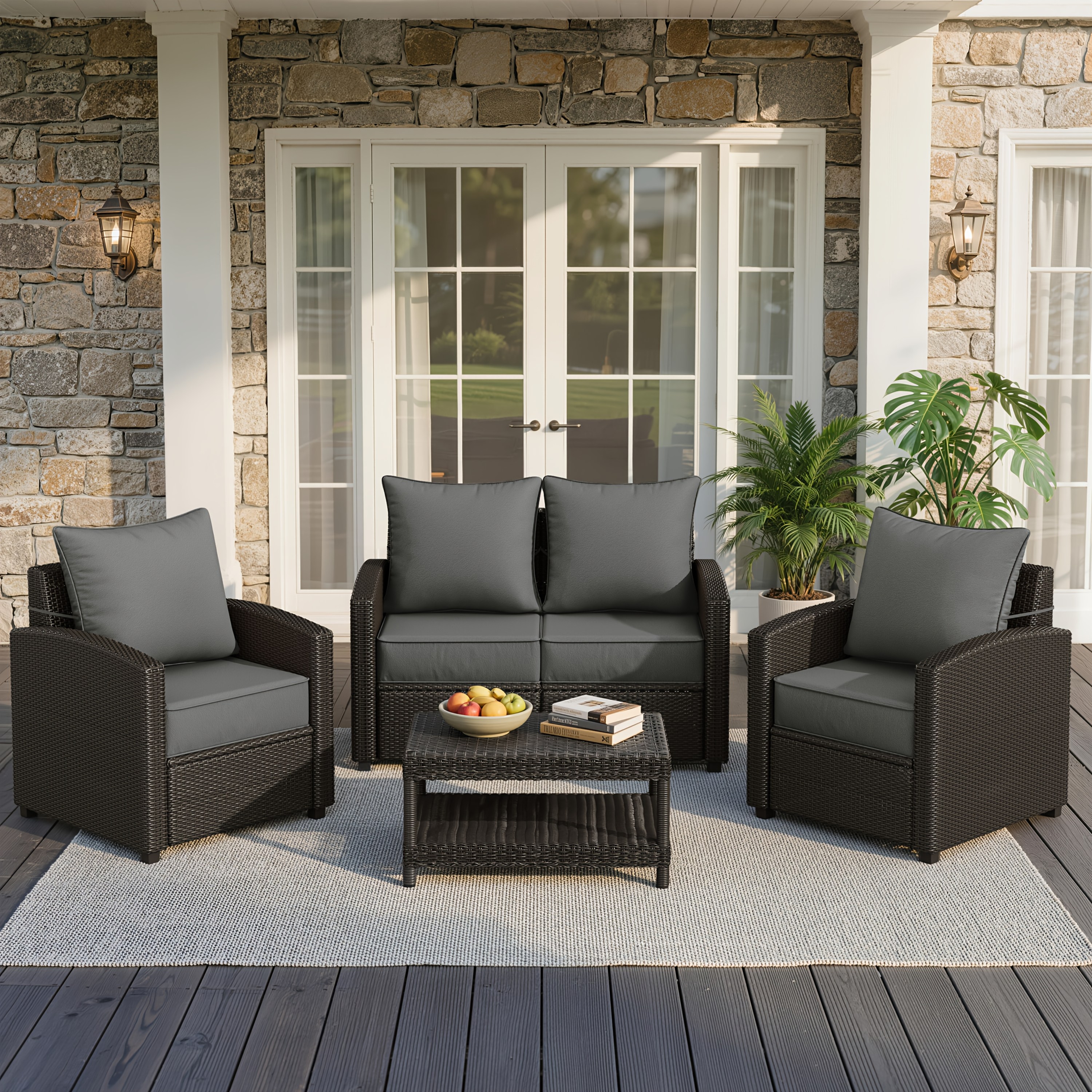 Outdoor Cushion Set of 1pc/2pcs/4pcs/6pcs - Thick 35D High-Density Foam Cushions Measuring 24*24*6.5 Inches, Featuring Quick Rebound, High Durability, And Easy Cleaning, Suitable for Outdoor Furniture Like Sofas And Patio Chairs