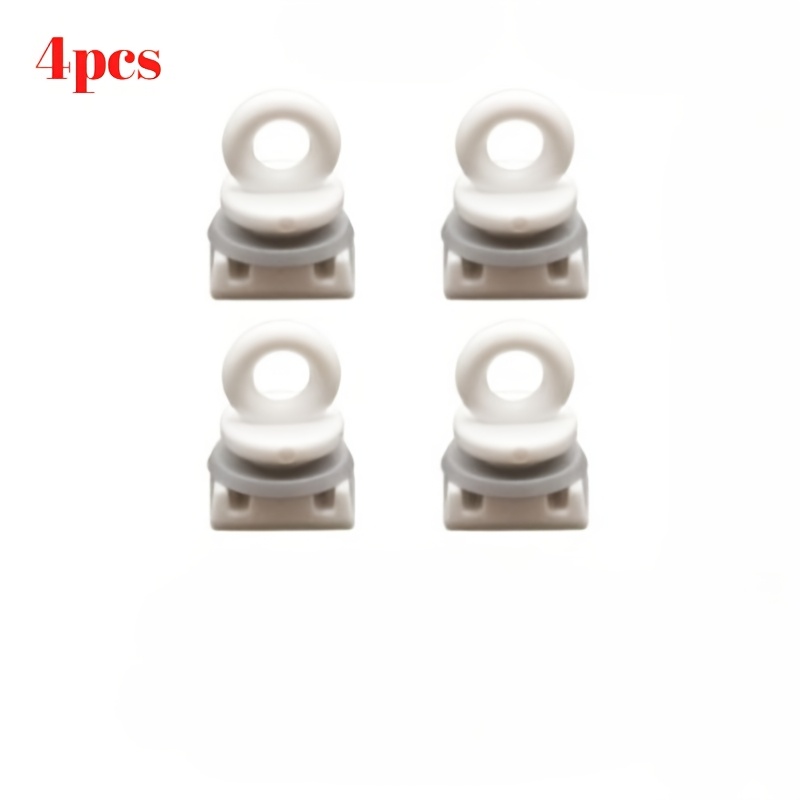 TEMU 4pcs Curtain Rail Lock Anti-slip Devices, New Silent Pulley Double Wheel, Hanging Wheel Curtain Rail, Suitable For Household Use, Curtains,