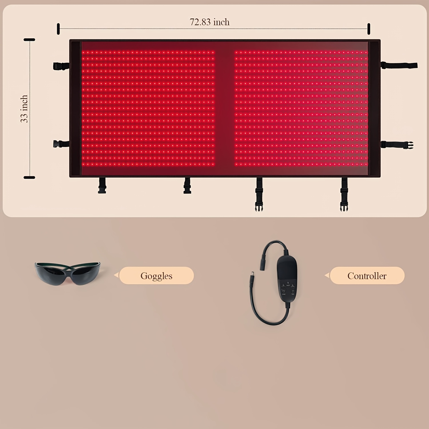 red light blanket for legs all in one pain relief   for full feet legs knee with 660nm 850nm infrared light at home 1140pcs leds Product details 0