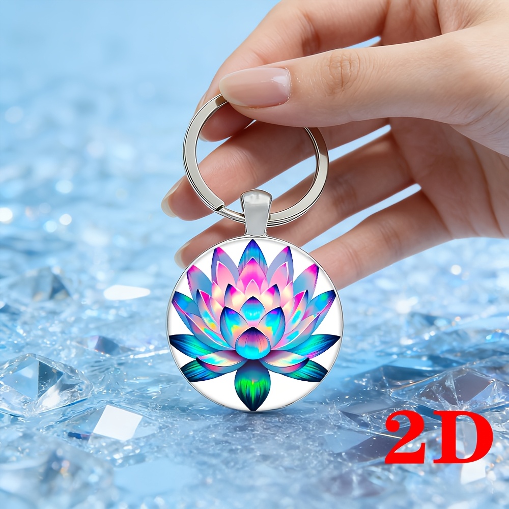 Dazzling Lotus Keychain for Daily Use