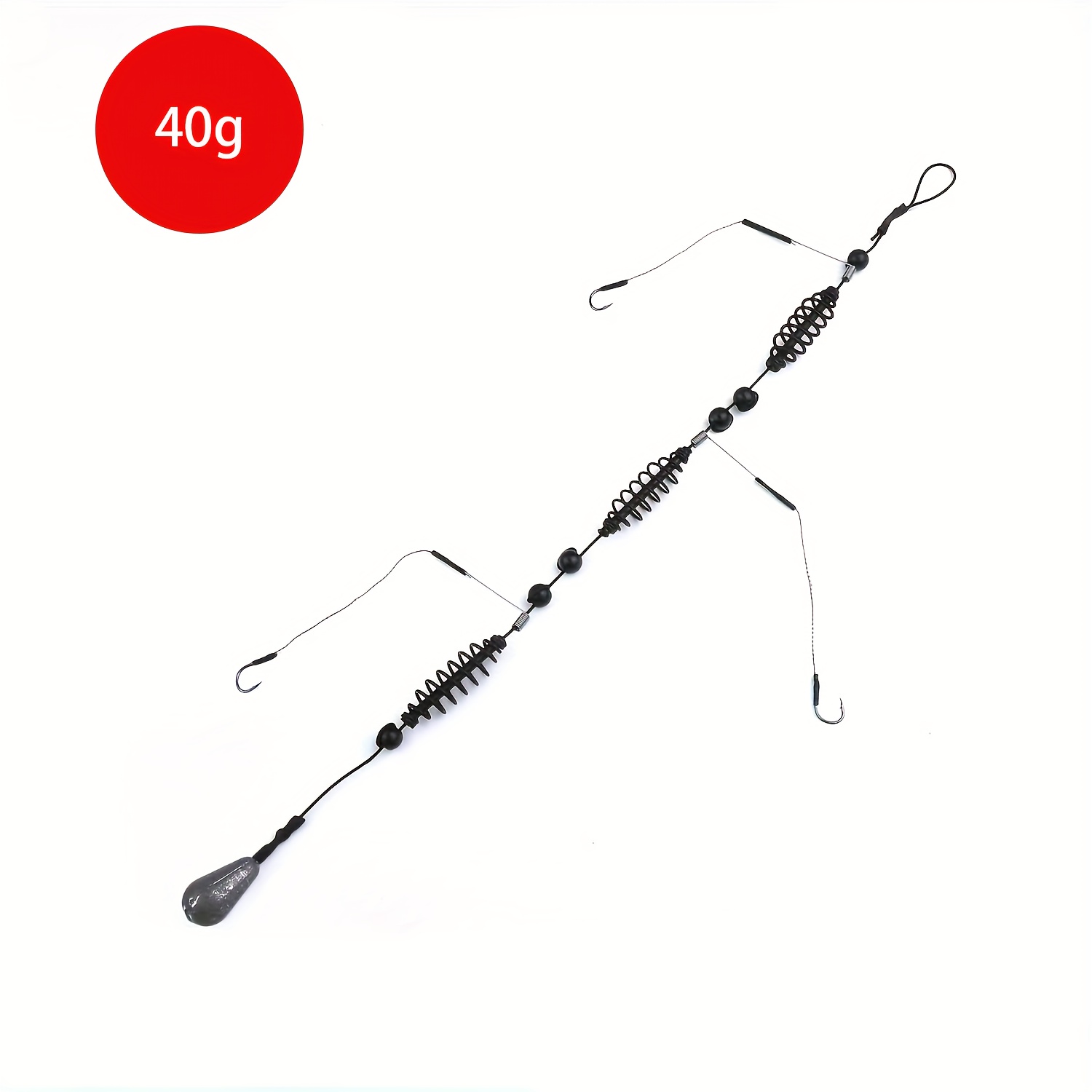 Yumeili Premium Carp Fishing String Hook With Bait Feeder - Durable Abs/carbon Steel, Ideal For Catfish & Carp Tackle, 15g-40g