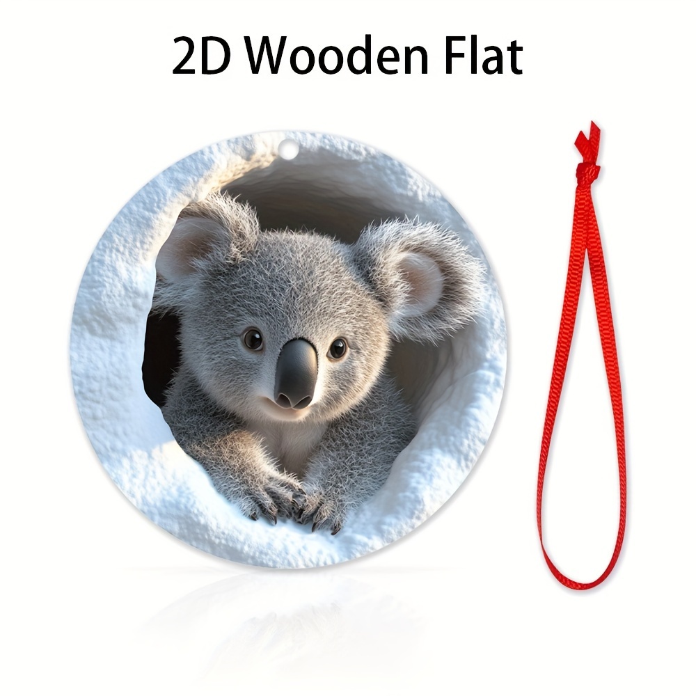Koala Wooden Christmas Ornament - Perfect For Tree, Car Decor & Holiday Gifts, Christmas Decor