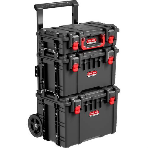 & juego de 3 piezas de de herramientas con ruedas, de almacenamiento modular apilable con ruedas y organizador de piezas pequeñas